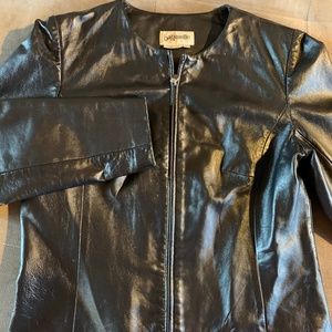 Black leather jacket by Bagatelle